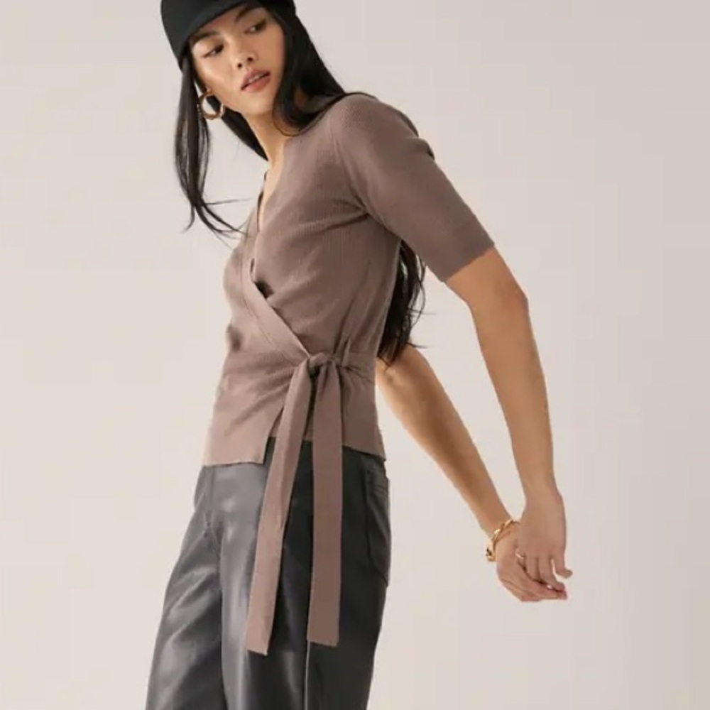 LB Wrap Knit Top